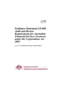 Guidance Statement GS 003 - Auditing and Assurance Standards