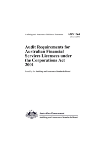 Audit Requirements for Australian Financial Services Licensees