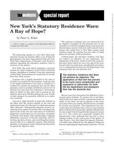 New York's Statutory Residence Wars