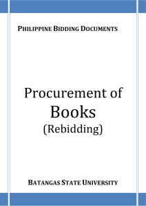 Rebidding of Books - Batangas State University