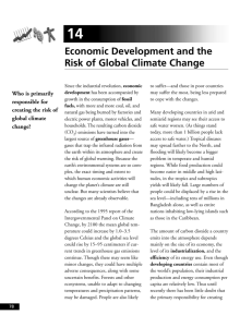Economic Development and the Risk of Global Climate Change