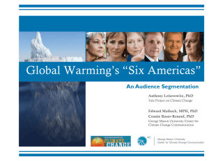 Global Warming's “Six Americas” - Center for Climate and Energy