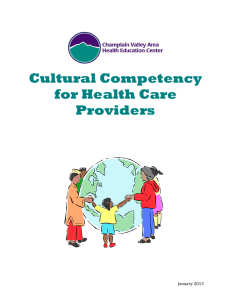 Cultural Competency For Health Care Providers