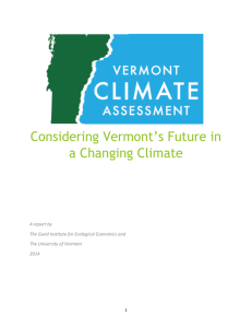 Considering Vermont's Future in a Changing Climate