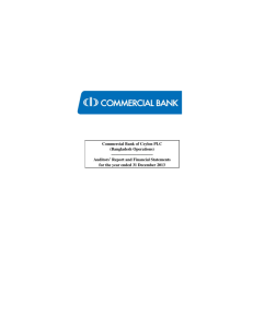 Commercial Bank of Ceylon PLC (Bangladesh Operations