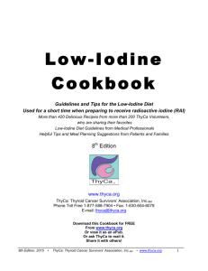 Low-Iodine Cookbook