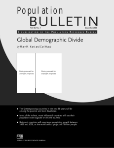 Global Demographic Divide - Population Reference Bureau