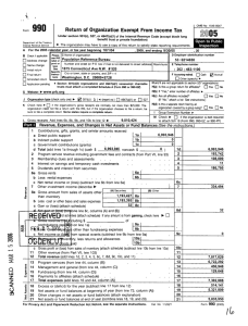 Return of Organization Exempt From Income Tax