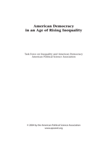 American Democracy in an Age of Rising Inequality