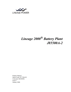 Lineage 2000 Battery Plant J85500A-2