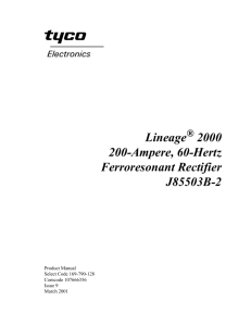 Lineage 2000 200-Ampere, 60-Hertz Ferroresonant Rectifier