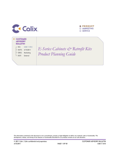 Calix E-Series Cabinets