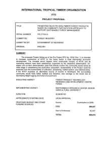 INTERNATIONAL TROPICAL TIMBER ORGANIZATION