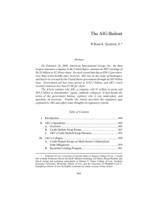 The AIG Bailout - Washington and Lee University School of Law