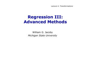 Regression III: Advanced Methods