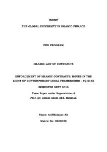 islamic law of contracts