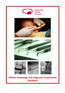 Written Knowledge and Judgement Examination Handbook