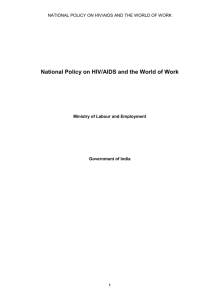 National Policy on HIV/AIDS and the World of Work