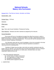 National Schools Bakery Arts Curriculum