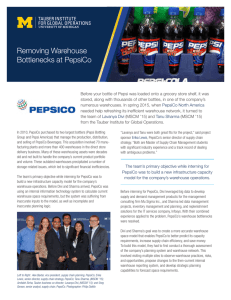 Removing Warehouse Bottlenecks at PepsiCo