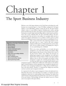 The Sport Business Industry - Welcome to Bellerophon Productions