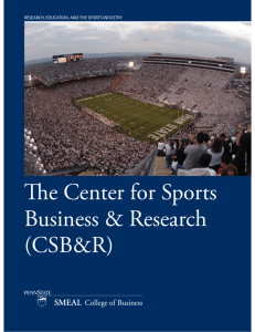 The Center for Sports Business & Research