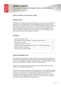 Sports industry information guide