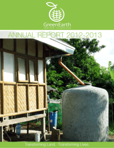 Annual Report 2012-2013 - GreenEarth Heritage Foundation