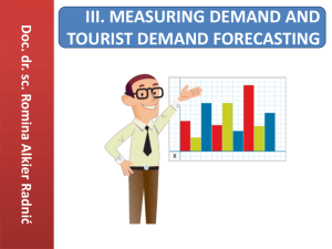 iii. measuring demand and tourist demand forecasting