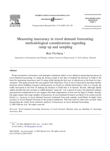 Measuring inaccuracy in travel demand forecasting