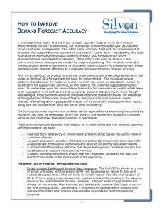 Improving Demand Forecast Forecasting Accuracy