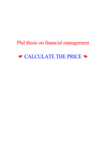 Phd thesis on financial management