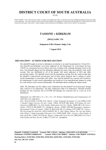 TASSONE v KIRKHAM