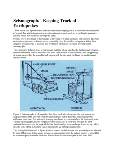 Seismographs - Keeping Track of Earthquakes