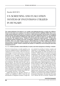 US SCreening and evalUatiOn SyStem Of inventiOnS Utilized in