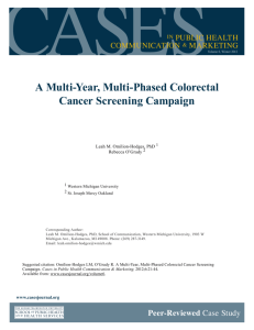 A Multi-Year, Multi-Phased Colorectal Cancer Screening Campaign
