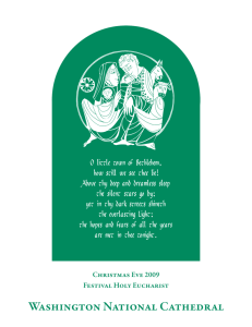 Leaflet (bulletin) for Holy Eucharist, Christmas Eve 2009