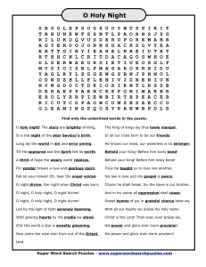 O Holy Night - Word Search Puzzles