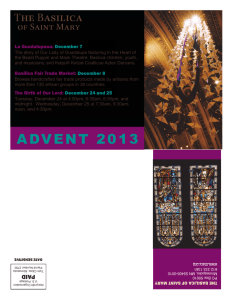 Advent 2013 Bulletin - The Basilica of Saint Mary