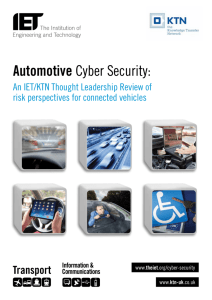 Automotive Cyber Security - The Institution of Engineering and