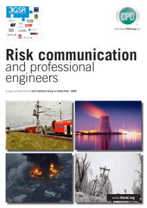 Risk Communication and professional engineers