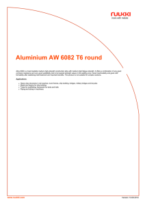 Aluminium AW 6082 T6 round