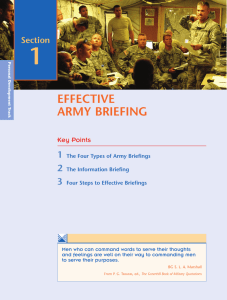 EFFECTIVE ARMY BRIEFING