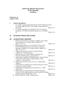 town of mount pleasant town board agenda ii business from the floor