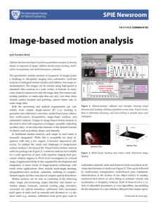 Image-based motion analysis