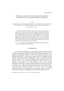 NUMERICAL ANALYSIS OF SPATIAL DISTORTIONS EFFECT ON