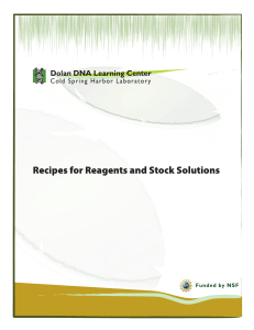 Recipes for Reagents and Stock Solutions
