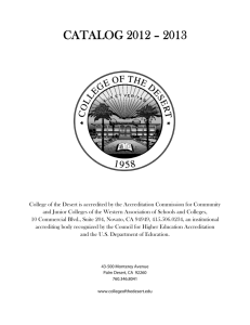 catalog 2012 – 2013 - College of the Desert