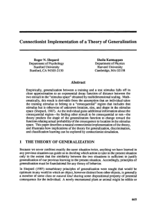 Connectionist Implementation of a Theory of Generalization