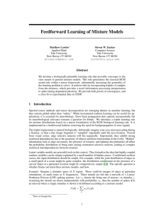 Feedforward Learning of Mixture Models
